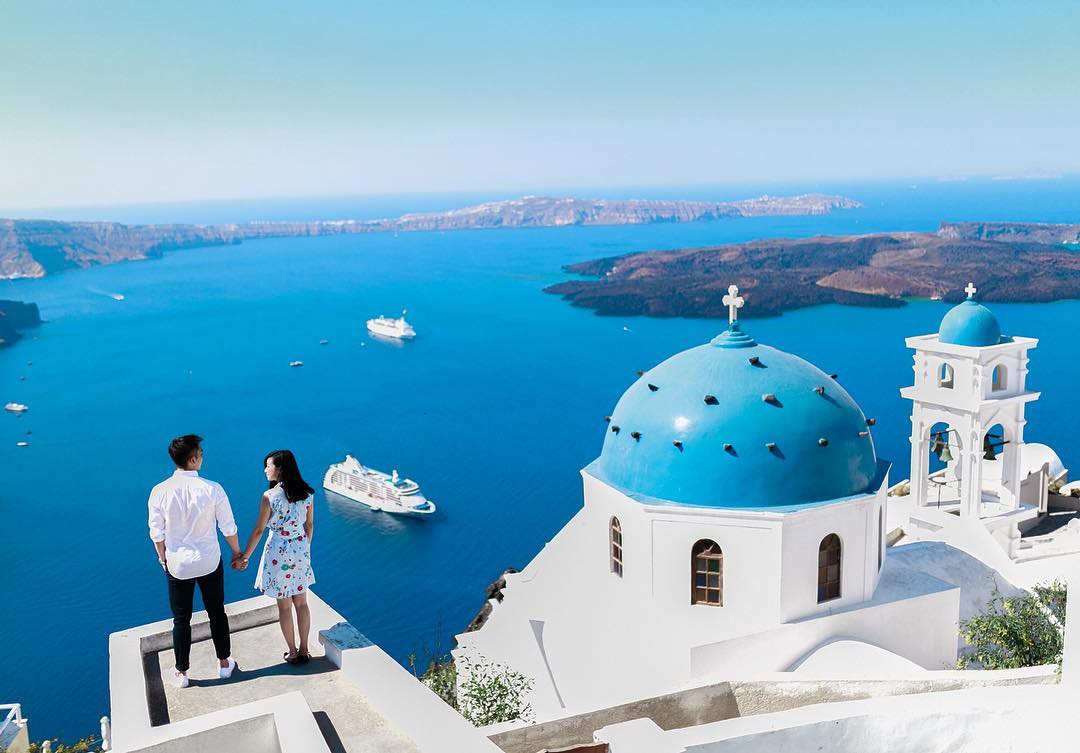 De leukste bestemmingen voor een huwelijksreis - Santorini